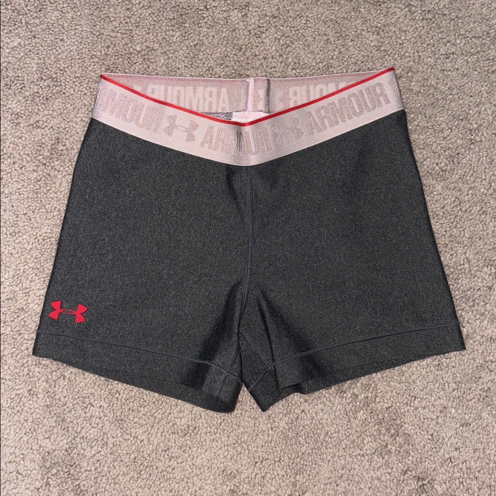 Under Armour Charcoal and Pink Training Spandex